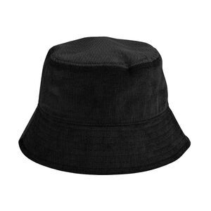 Beechfield Unisex Adult Natural Corded Bucket Hat / Black